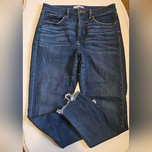 Size 8/29 LOFT Dark Blue The Curvy Skinny Fit Jeans